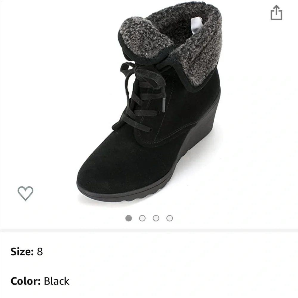 White mountain black suede KoKo boots